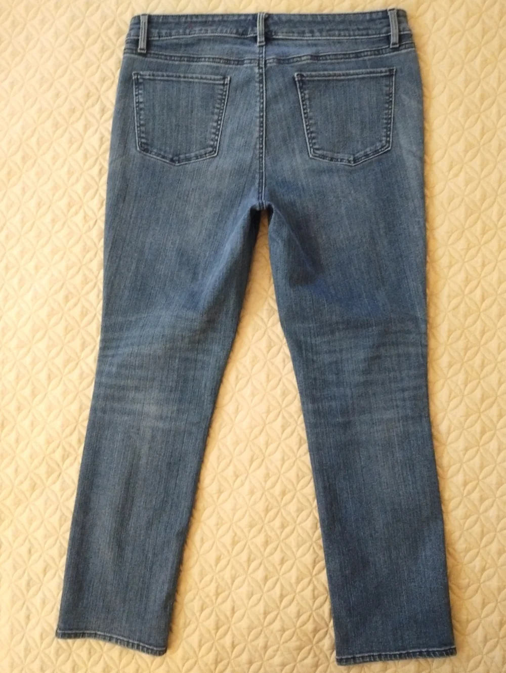 Talbots Flawless Five 5 pocket 12P Petites Straight Leg Stretch Demin Jeans